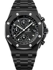 L Size -Black OFFs - 904L Steel - Quartz -Chronograph- 43mm