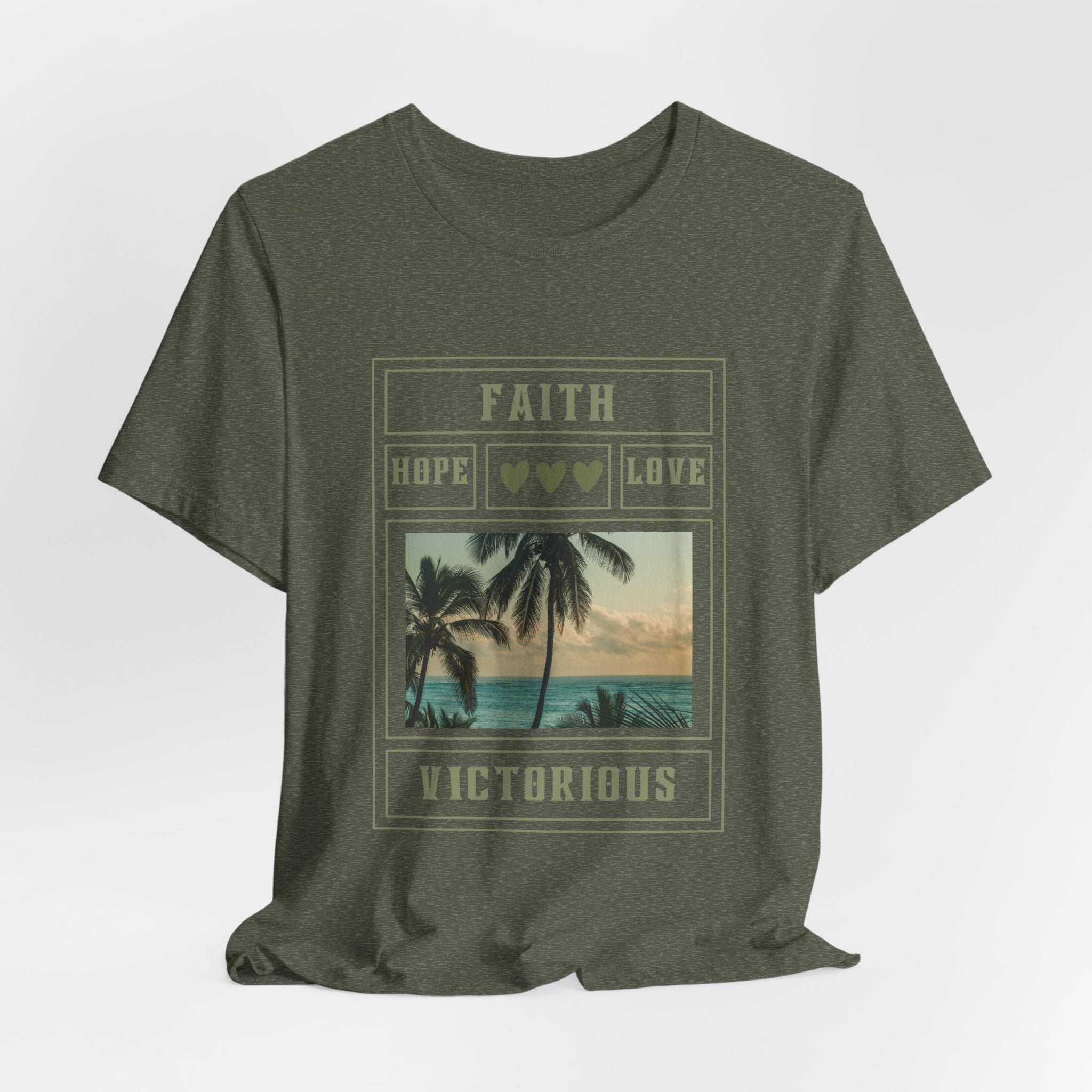 Faith Hope Love Inspirational Christian T-Shirt with Positive Message Ideal Christian Gift Ideas for Women