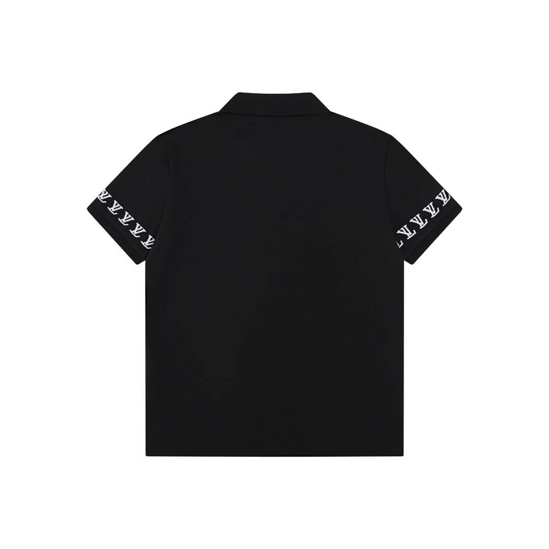 Chest Letter Embroidery Polo T Shirt