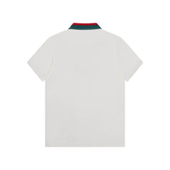 Neckline Letters Polo T Shirt