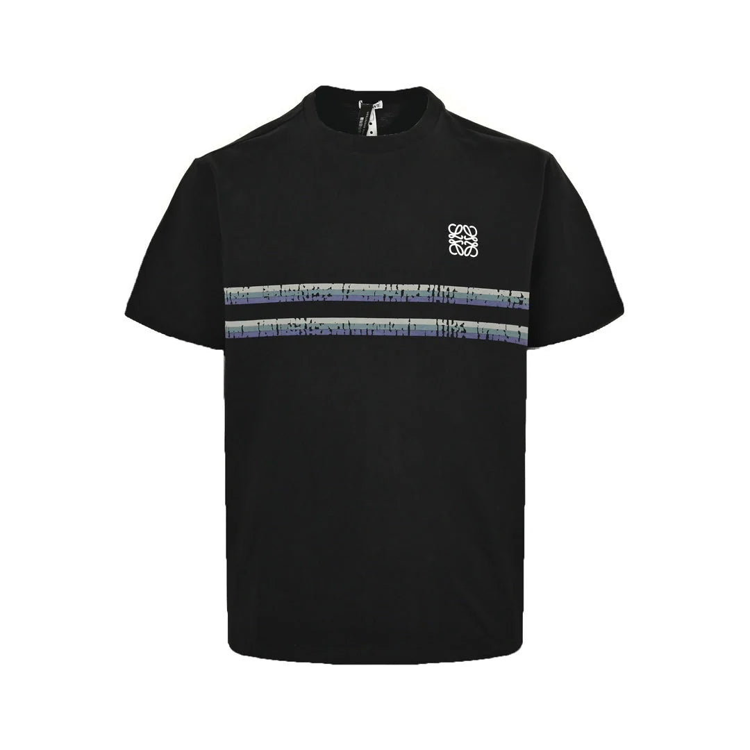 Color block printed crew neck short sleeves
