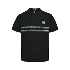 Color block printed crew neck short sleeves