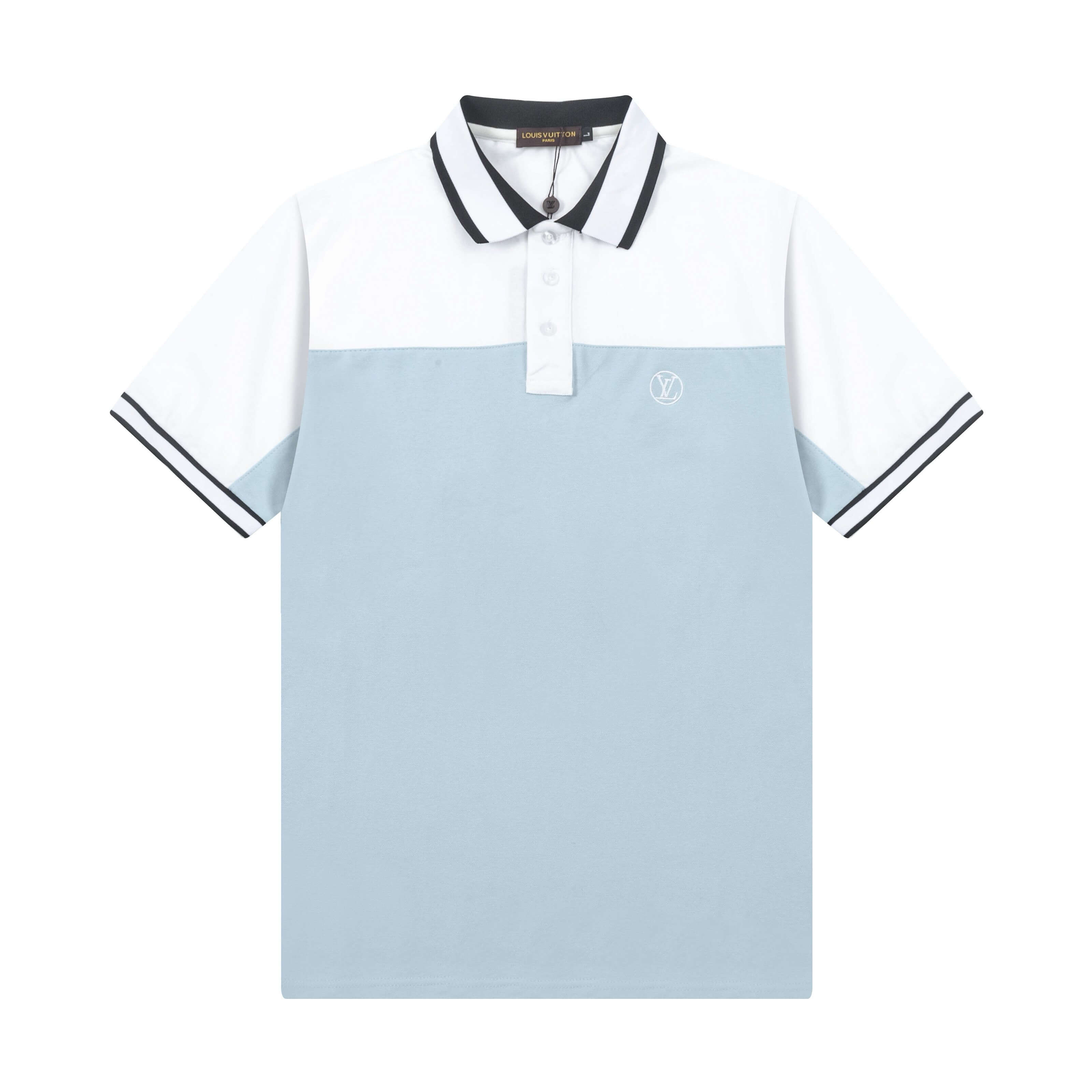 Contrast Color Embroidery Polo Shirt