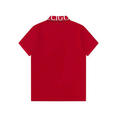Neckline Letters Polo T Shirt