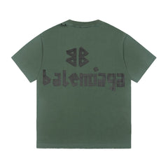 Raw-Edge Cuff Design T Shirt