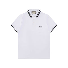 Letter Embroidery Polo T Shirt