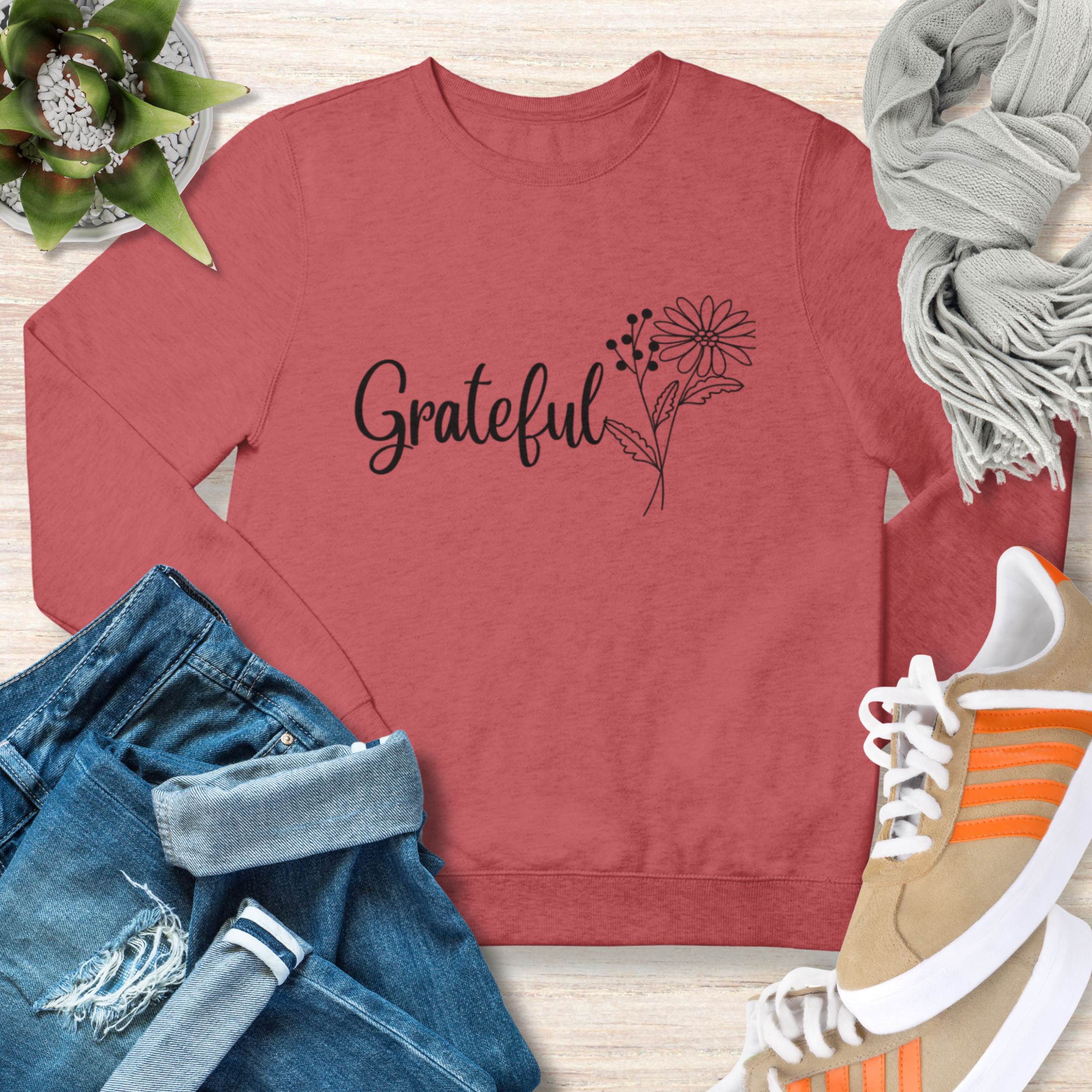 Grateful Christian Sweatshirt for Women