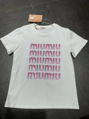 Women's full printed pure cotton short sleeved T-shirt