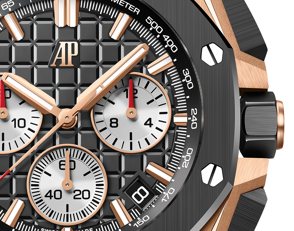 Chronograph-Black Gold OFFs - Black Rubber - Quartz- 43mm