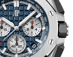 Chronograph-Blue Rubber Strap - Titanium Steel - Quartz - 43mm