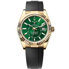 C-Factory -Green Yellow gold - Black Rubber - Automatic - 42mm