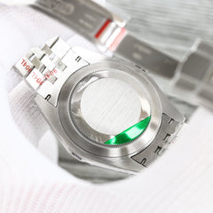 C-Factory - Blue -Smooth bezel- Silver 904L Steel- Automatic - 41mm