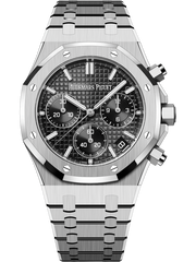 Black Silver - 904L Steel - Chronograph- Quartz- 41mm