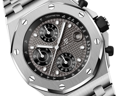 Grey OFFs - White Steel - Quartz- 43mm