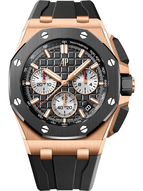Chronograph-Black Gold OFFs - Black Rubber - Quartz- 43mm