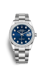DATE-Steel,-white gold and diamonds- Automatic-36mm Watch