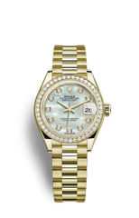 LADY-DATE-Yellow gold and diamonds- Quartz-31mm