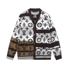 Contrast color wool sweater