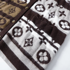 Contrast color wool sweater