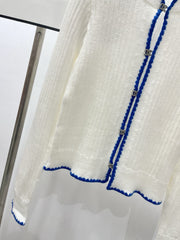 Handcrafted rope tied Xiaoxiang buttoned cardigan