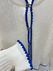 Handcrafted rope tied Xiaoxiang buttoned cardigan