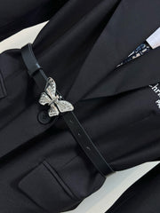 Medium to long length suit jacket