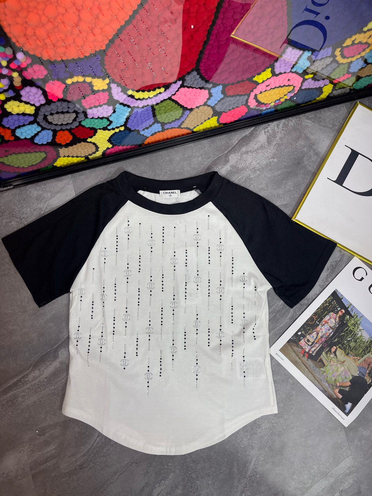 Color blocked short sleeves
