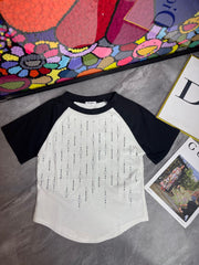 Color blocked short sleeves