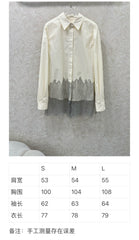 New patchwork lace shirt with very beautiful