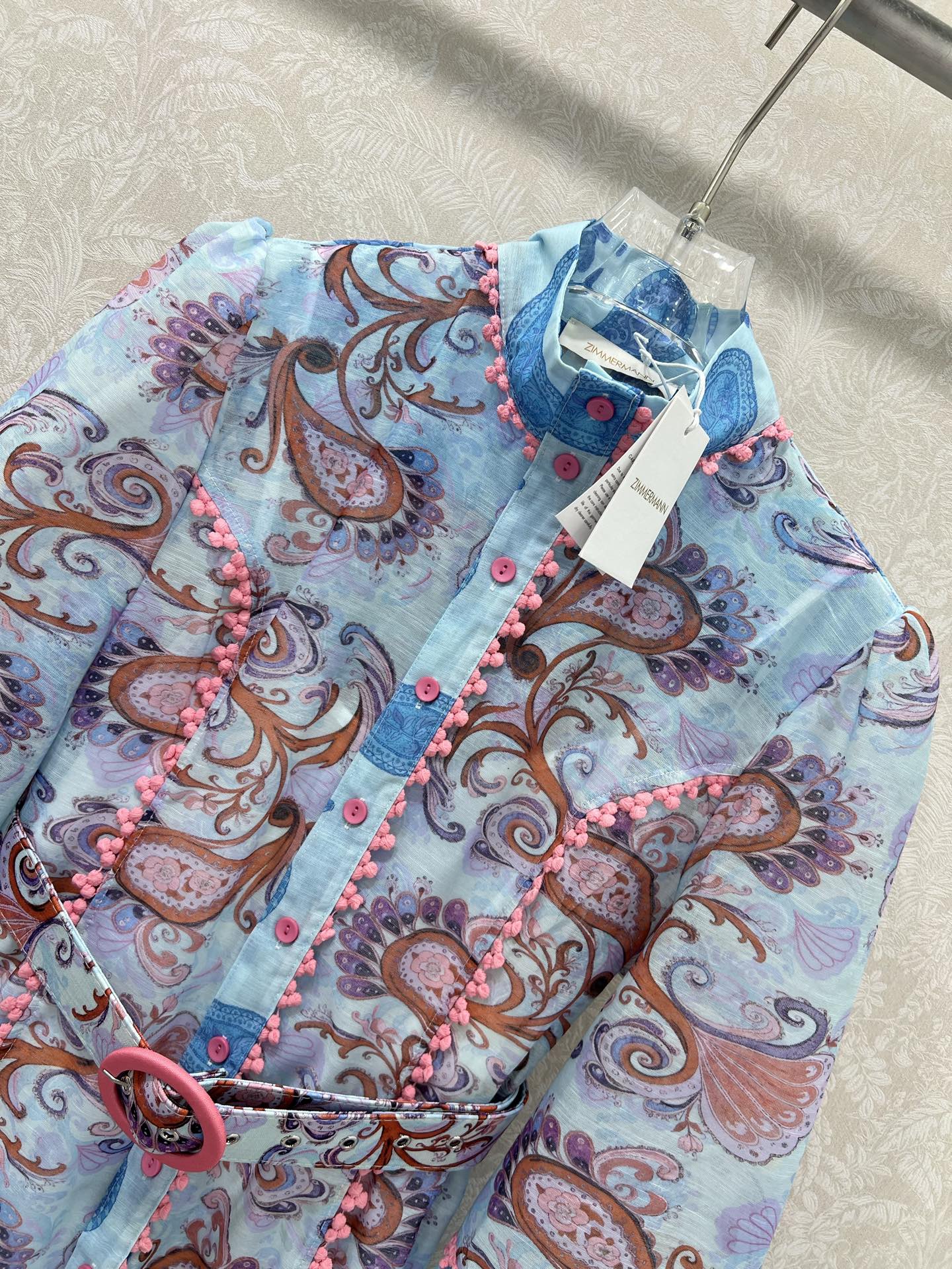 New small stand collar lantern long dress