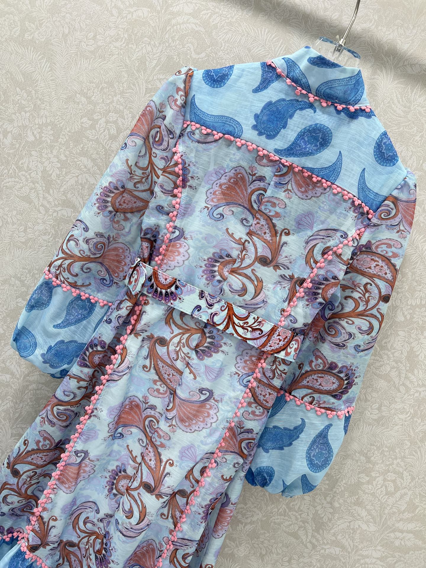 New small stand collar lantern long dress