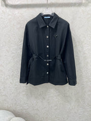 New collar belt shirt jacket