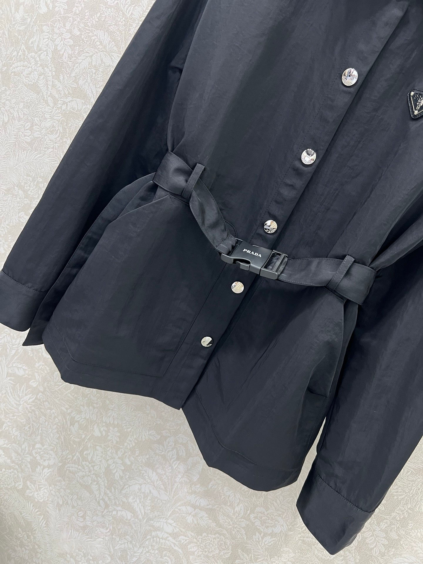 New collar belt shirt jacket