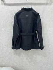 New collar belt shirt jacket