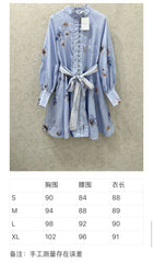 New light purple blended printed dress
