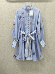 New light purple blended printed dress