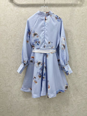 New light purple blended printed dress