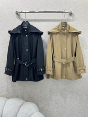 New detachable hooded waistband windbreaker jacket