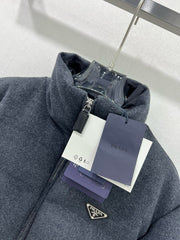 waist cinching, woolen woolen down jacket