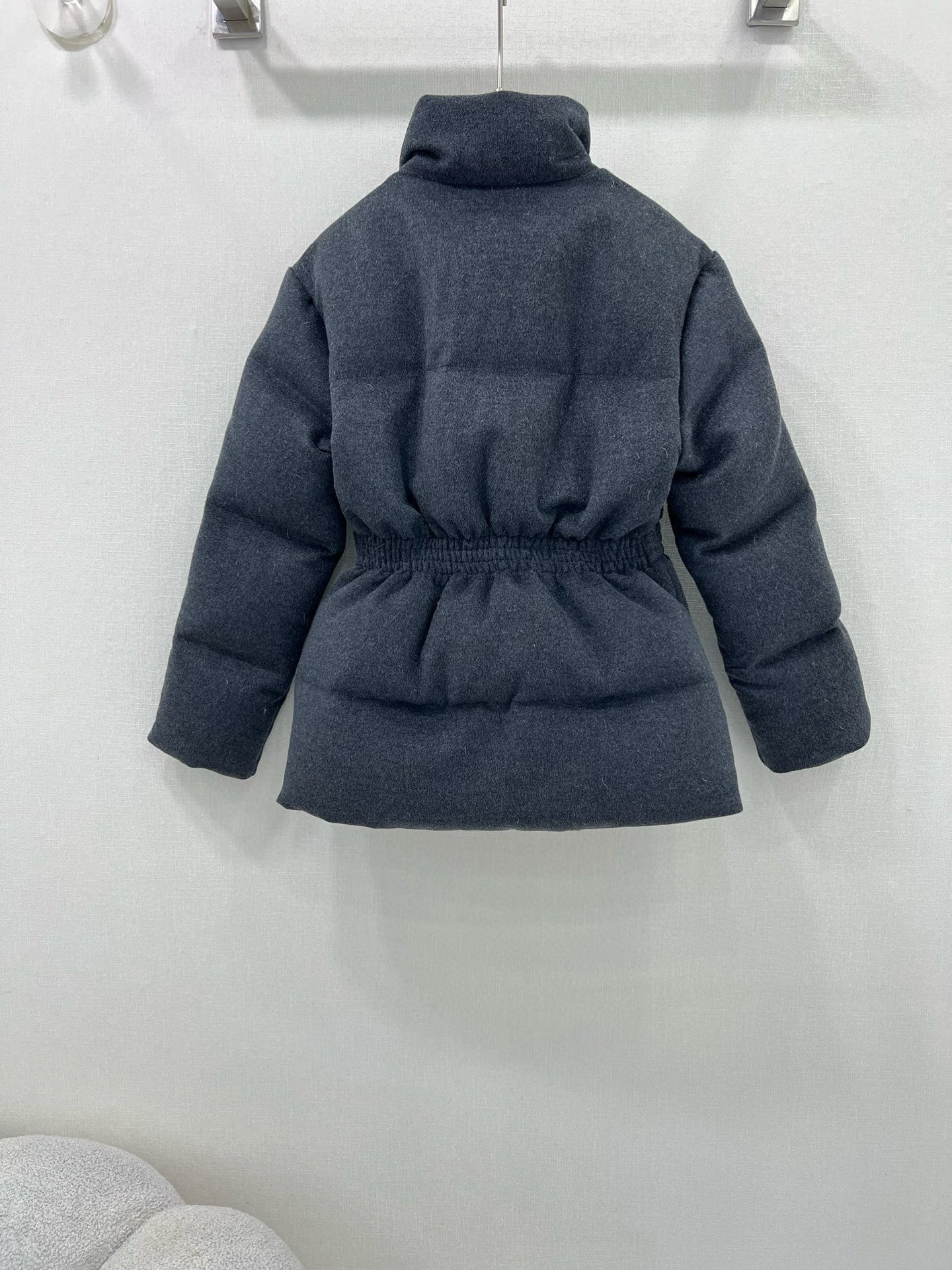 waist cinching, woolen woolen down jacket
