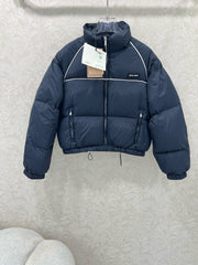 Stand up collar short down bread jacket