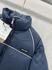 Stand up collar short down bread jacket