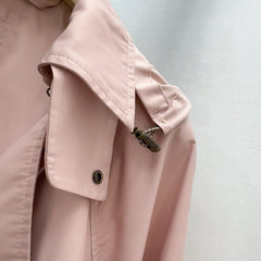 Long lapel short windbreaker