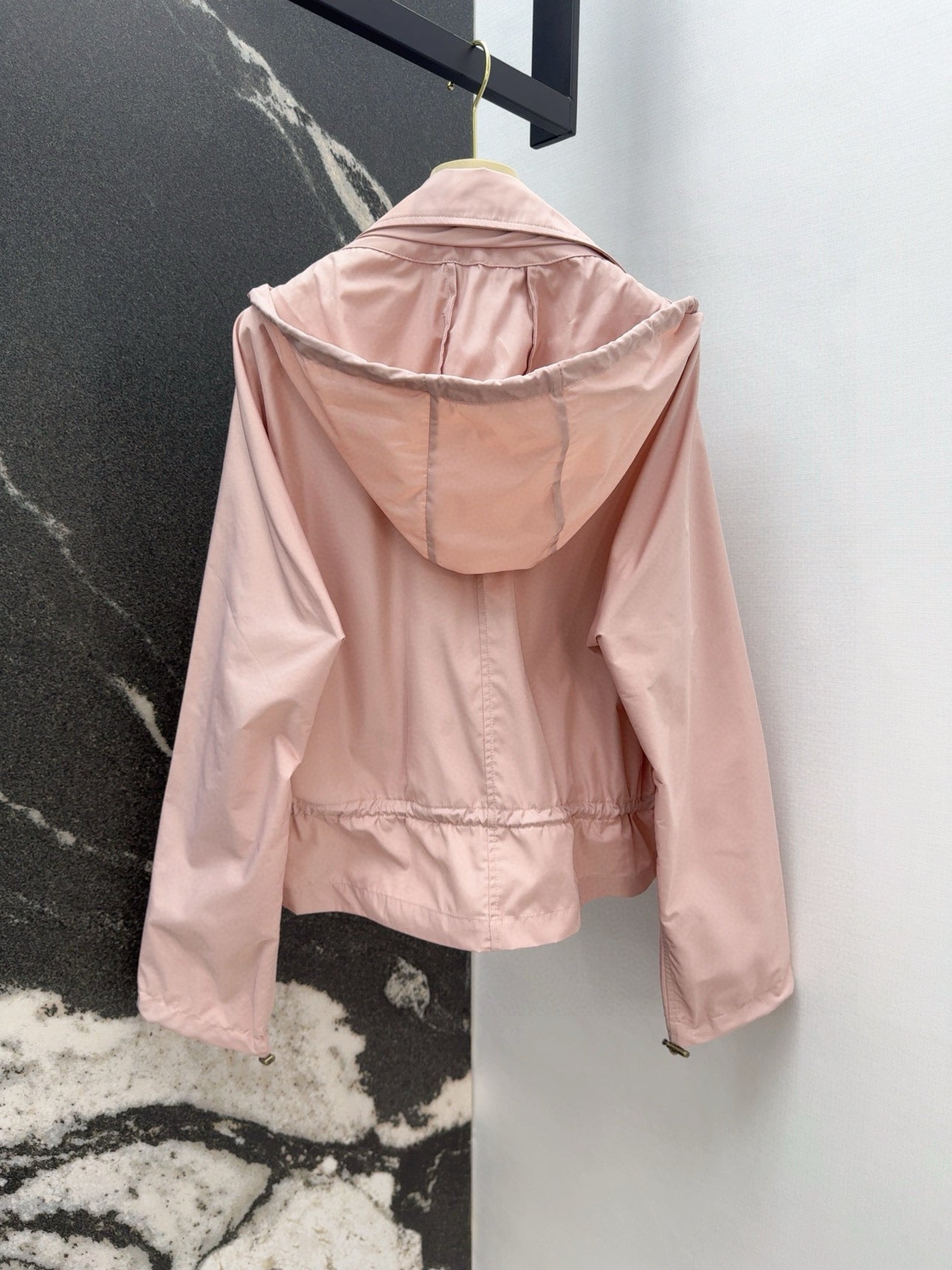 Long lapel short windbreaker