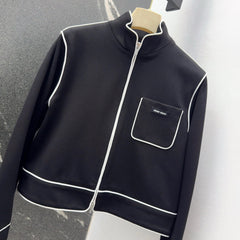 Roman cotton jacket with contrasting border design