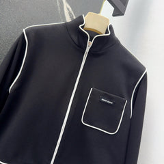 Roman cotton jacket with contrasting border design