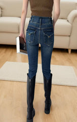 Three button small leg jeans