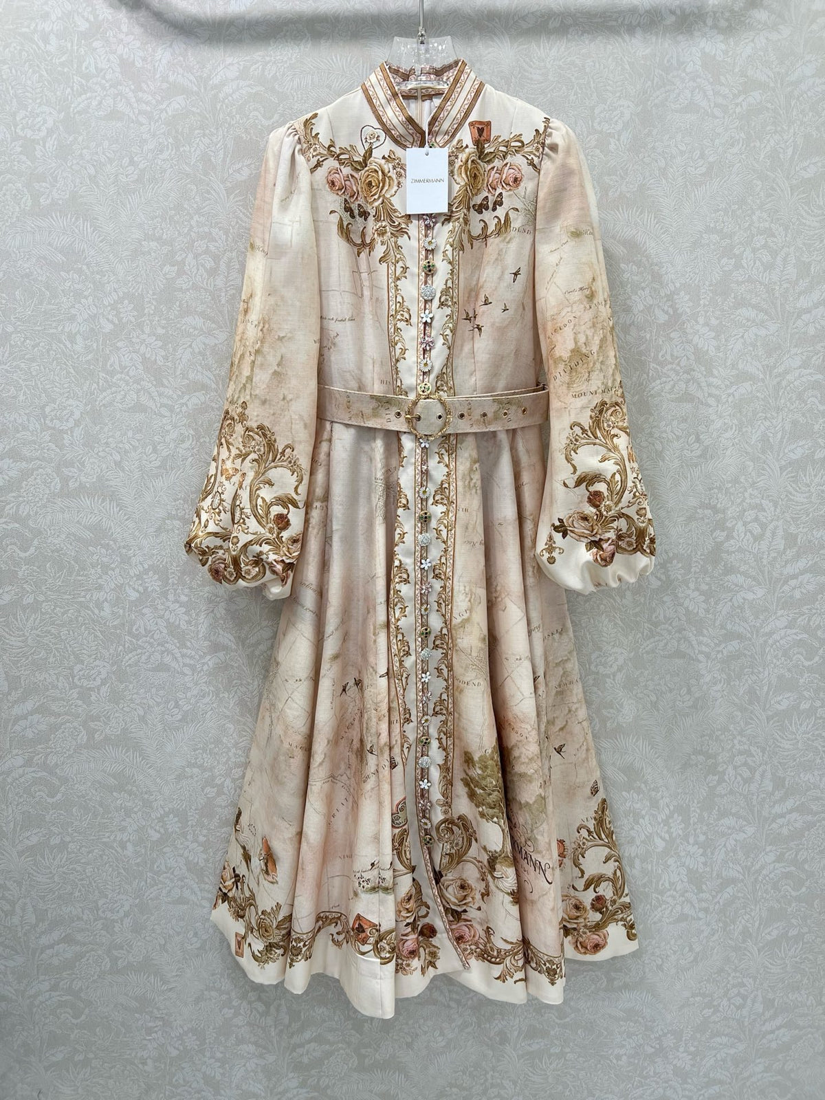 Letter printed long skirt