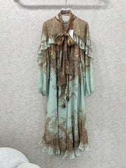 New style black fungus lotus leaf edge dress