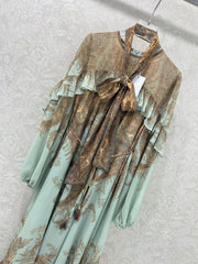 New style black fungus lotus leaf edge dress